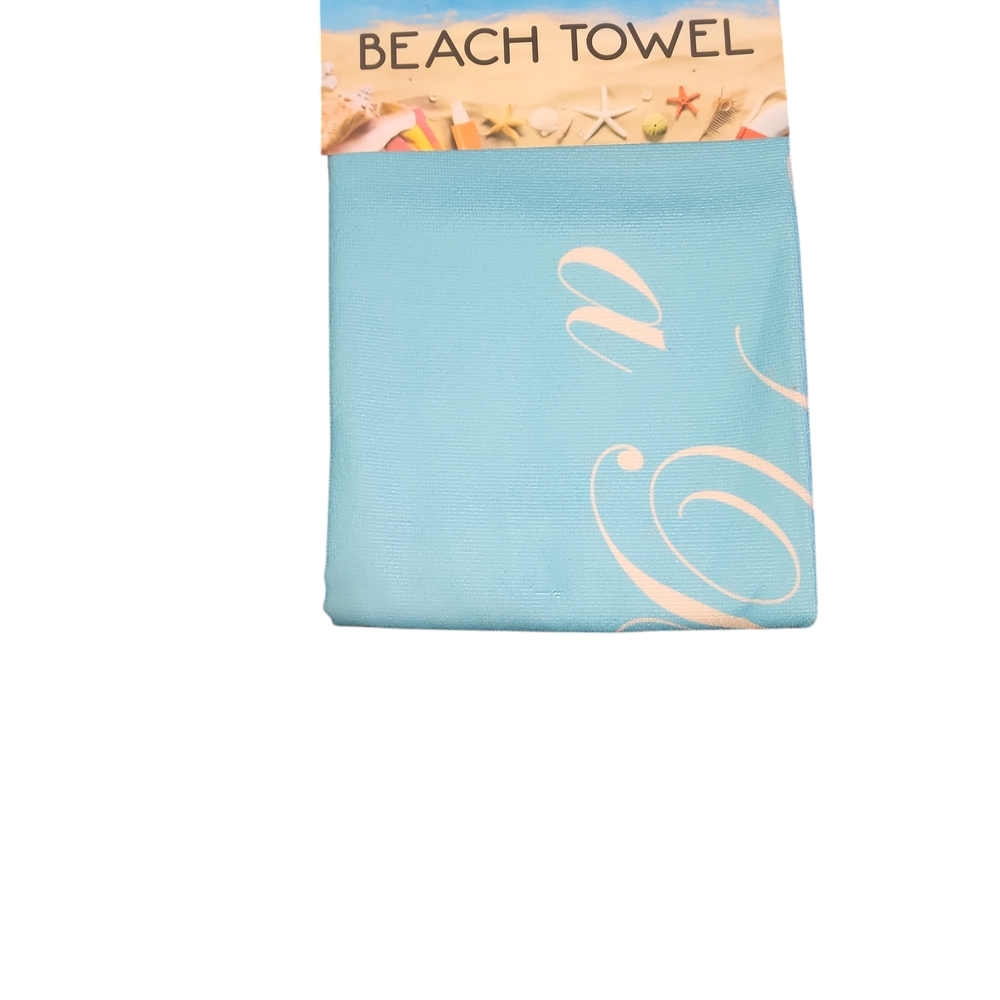 Towel Vibrant Blue Beach Towel Life Is a Beach - Picture 2 of 3